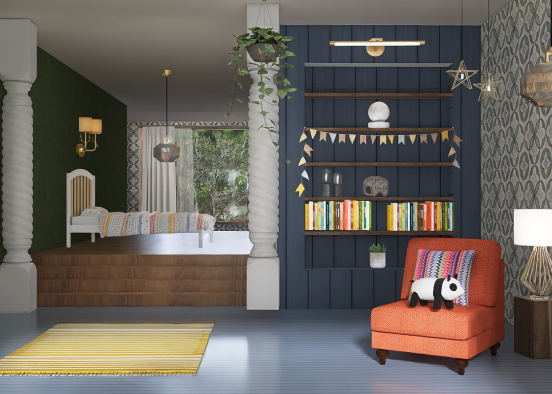 Pre-Teen Bedroom Design Rendering