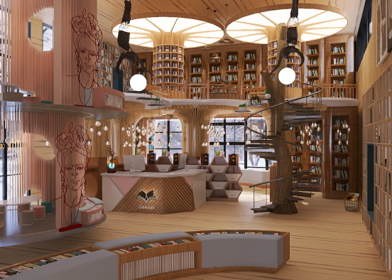 Library. Design Rendering