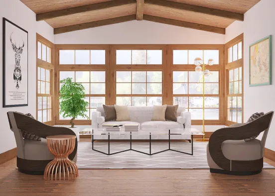 A lovely living room Design Rendering