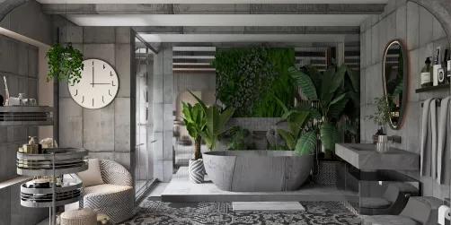 Grey Stone Bathroom