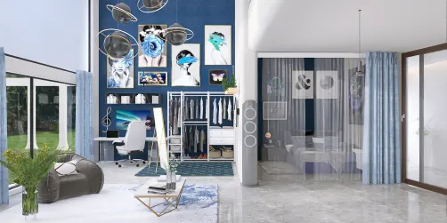 Blue bedroom aesthetic 