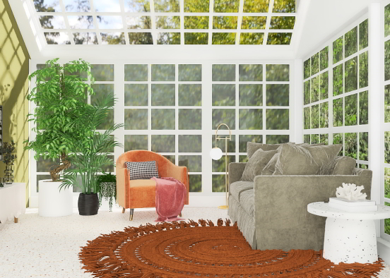 Living Room Garden Design Rendering