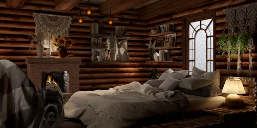 Boho Log Cabin 