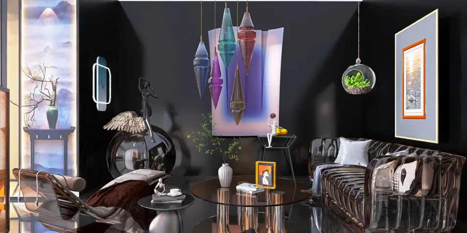 Stylish living room featuring modern furniture arrangement in a contemporary design style, showcasing a blend of aesthetics and functionality with Homestyler's real-time 3D rendering feature.