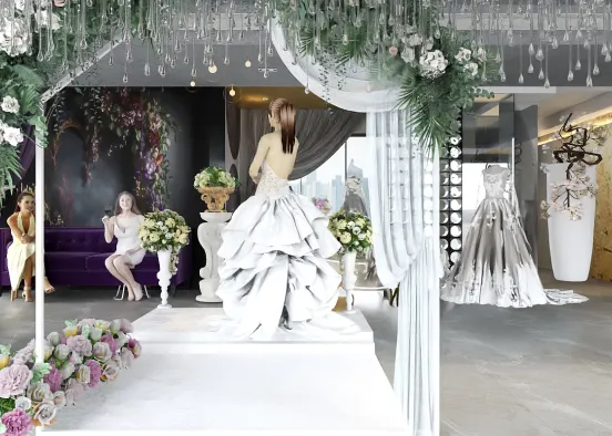 luxury bridal couture boutique  Design Rendering