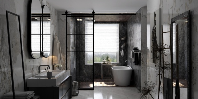 Elegant marble bathroom