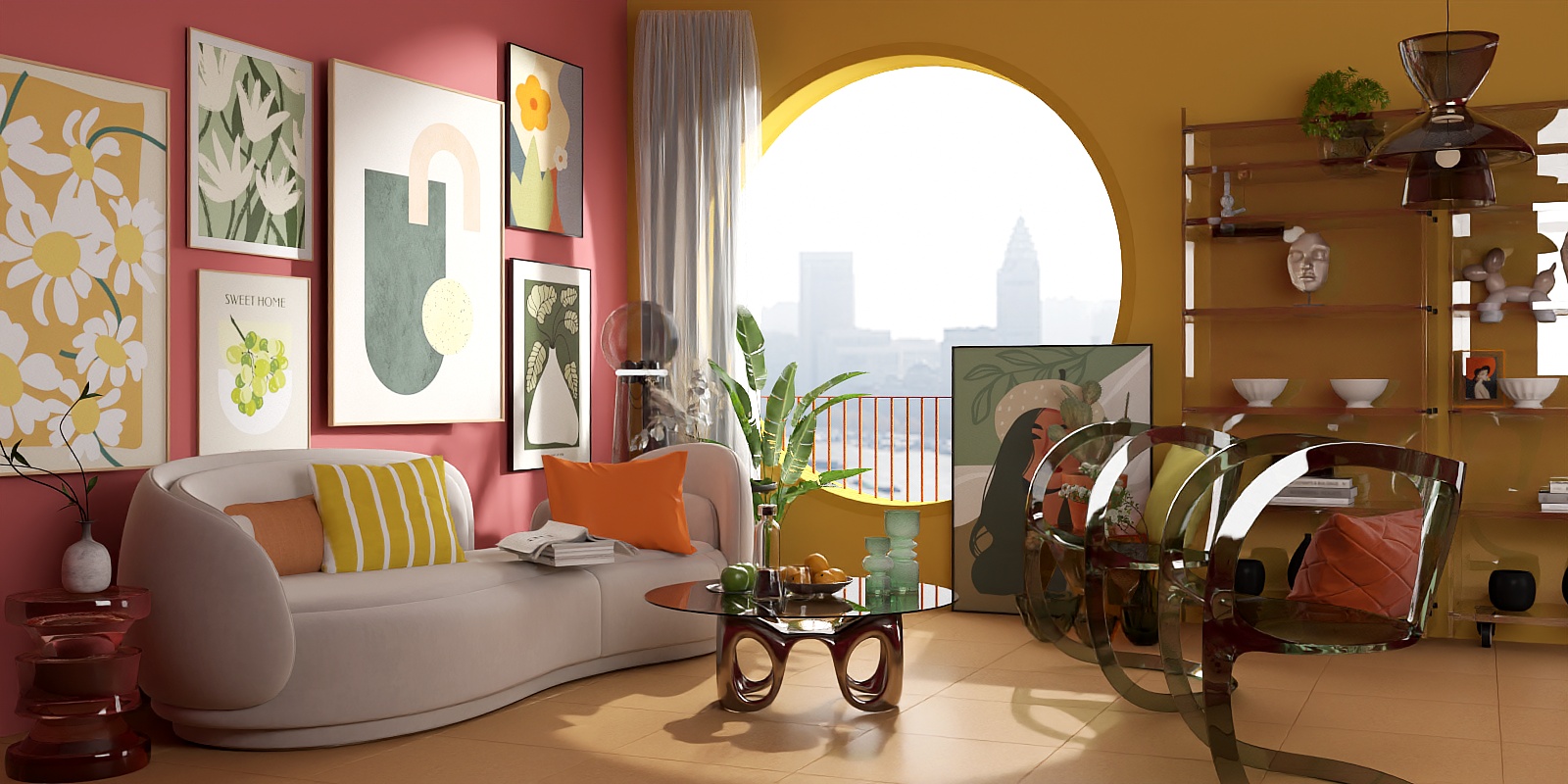 Living through colored glass