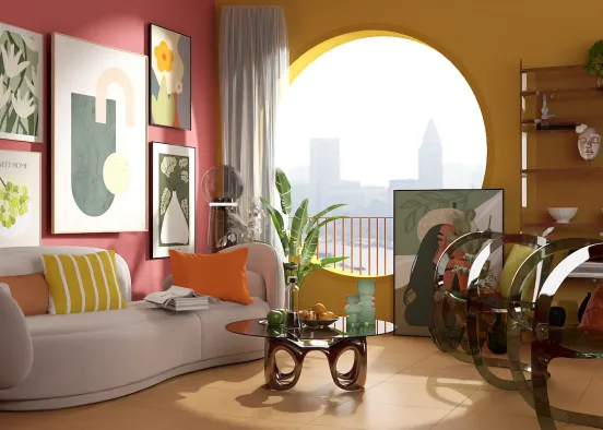 # Living through colored glass Renderização de Design