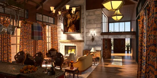 Tuscan style living room 