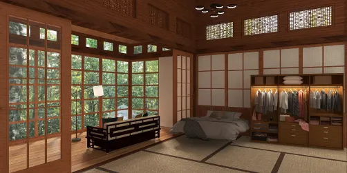 Quarto de casal, vista para a natureza 