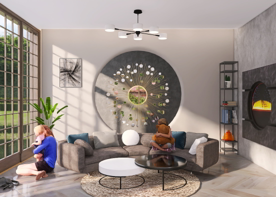 geometry living room Design Rendering