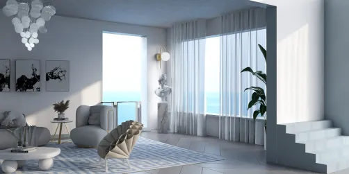 Just a pure white room 