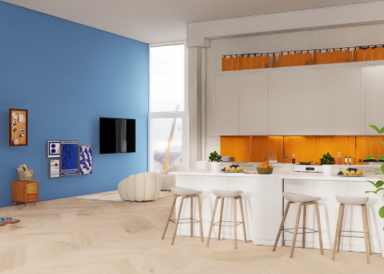 Apartment Kitchen/Den Design Rendering