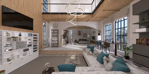 bedroom & living room