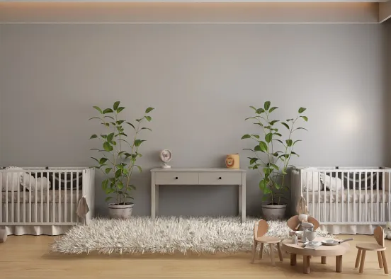 Baby bedroom for twins Design Rendering