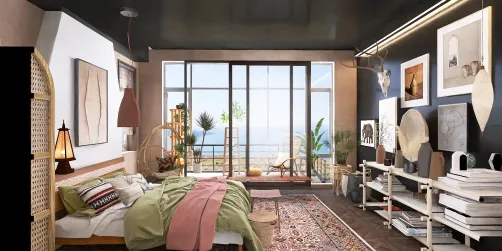 Bedroom with balcony 