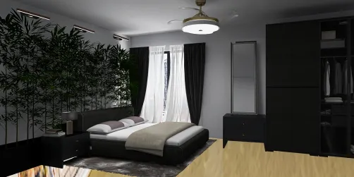 A minimalist modern bedroom