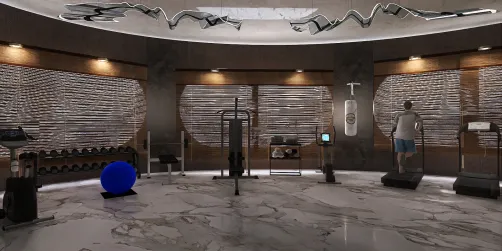 Senior living gym...