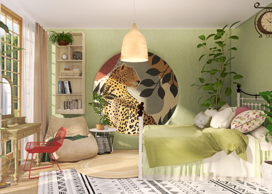 Leafy Bedroom Design Rendering