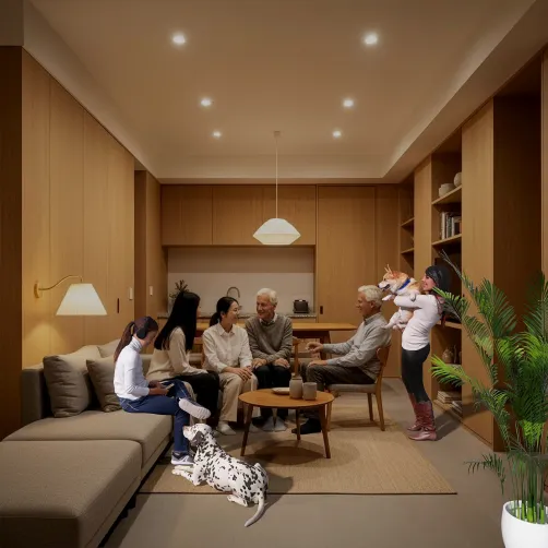 Generational Living in Minimalist Decor