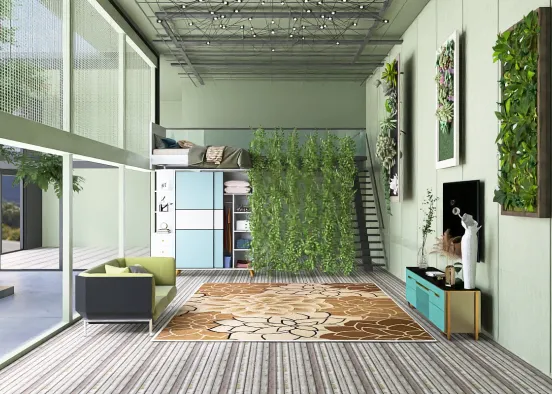 plant bedroom Design Rendering