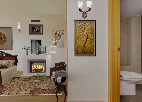 hotel room  Design Rendering