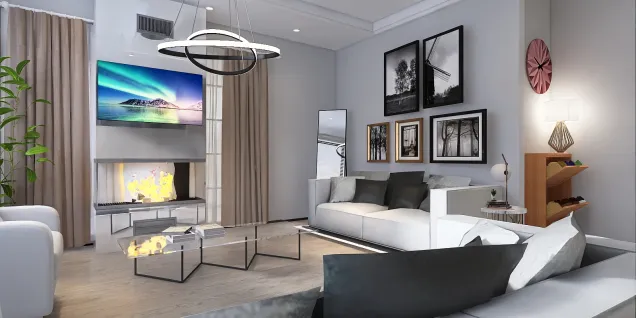 A modern apartment lounge