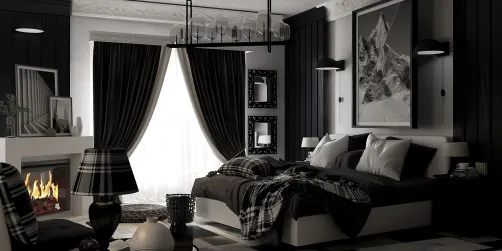 Black & White Haven Bedroom 