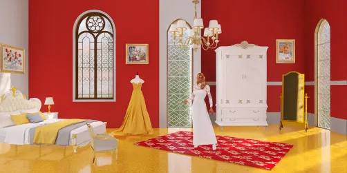Royal bedroom in the castle ✨️🏰👑🪞