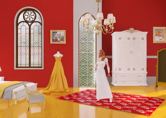 Royal bedroom in the castle ✨️🏰👑🪞 Design Rendering