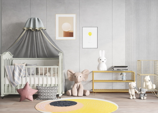 Baby play room/ bedroom  Design Rendering