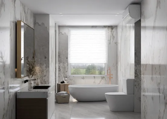 Banheiro luxuoso  Design Rendering