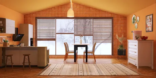 Warm Tiled Kitchen 