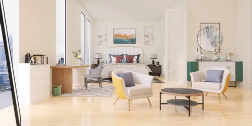 Modern teens bedroom 