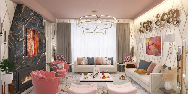 Cozy Pink Livingroom 