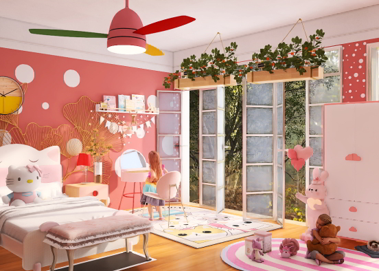 pinky sweety room girl😍 Design Rendering