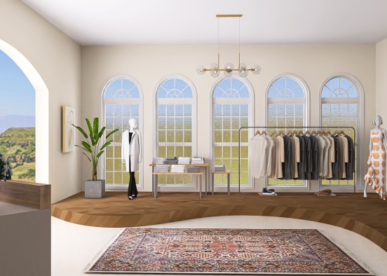 The clothing boutique Design Rendering