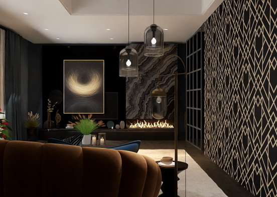 Relaxing by the fire  Design Rendering