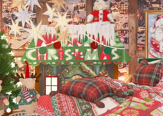Christmas Bedroom 🎄 Design Rendering