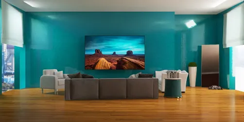 Cyan living room