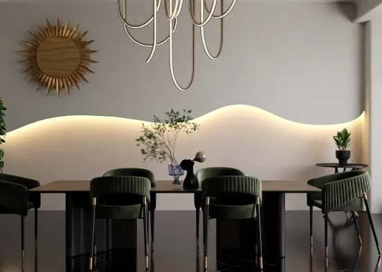 Luxurious Dining Room Design Rendering
