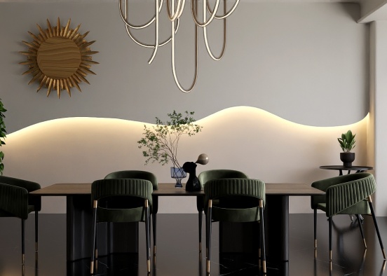 Luxurious Dining Room Design Rendering