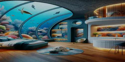 a beautiful room under water😍