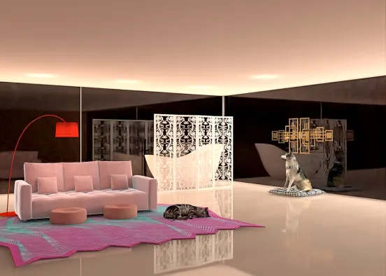 # A wonderful relaxation room Renderização de Design