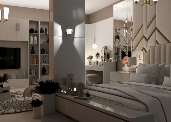 # modern bed room Визуализация дизайна