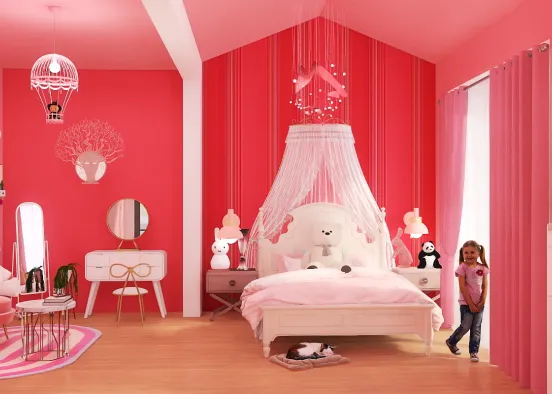 Little girl bedroom  Design Rendering