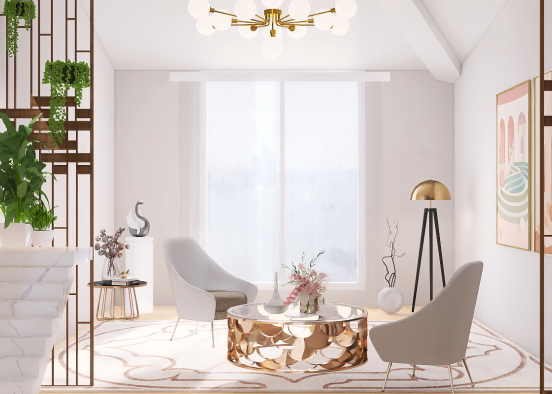 White living room 🤍 Design Rendering