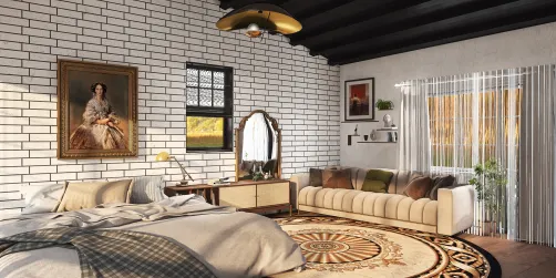 ecletic bedroom