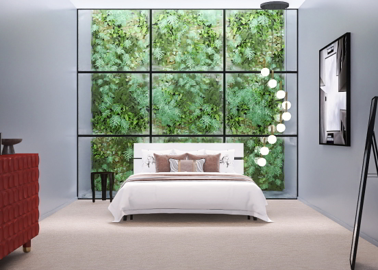 Green Bedroom Design Rendering