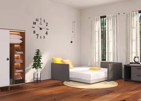 Cozy modern rooms Design Rendering